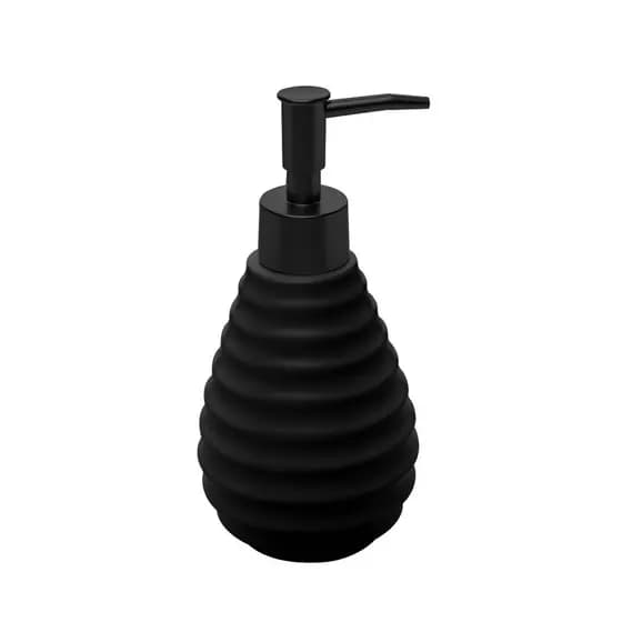 Porta Sabonete Liquido 330ml Cerâmica Redondo com Válvula para Banheiro WOLFF