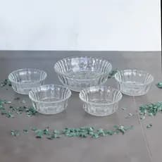 Conjunto 5 Peças para Sobremesa de Vidro Angel LYOR - Mesa Posta