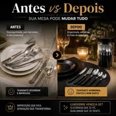 Kit Talheres 25 Peças Preto Inox Completo com Pote de Vidro Organizador Cozinha Moderna Resistente