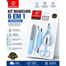 . Kit Manicure e Pedicure 6 em 1 KAPBOM – Acabamento Perfeito