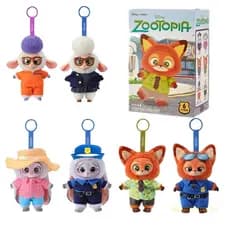 15cm Zootopia Pelúcia Surpresa Blind Box Judy Hopps Nick Wilde Dawn Bellwether Chaveiro Presente