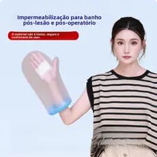 Protetor Impermeável para Banho Braço ou Perna Sem Anel Vedação Total para Gesso e Feridas