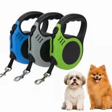 Guia Retrátil Pet 3M até 20kg Liberdade Segurança Ergonômica para Cães de Pequeno e Médio Porte