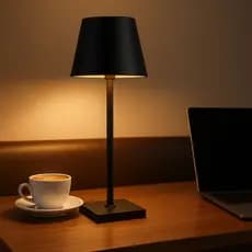 Mini Luminária LED de Mesa Recarregável Toque com Ajuste de Brilho Design Moderno Portátil Usb