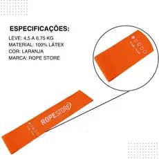 Kit 10 Mini Band Leve Laranja Rope Store