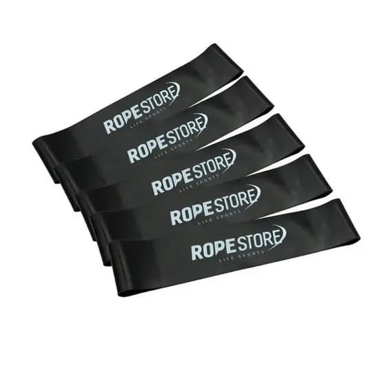 Kit Mini Bands Tensão Extra Forte Preta 5 Unidades