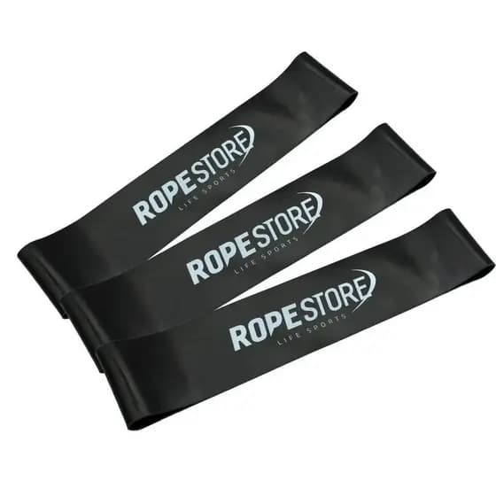 Kit Mini Bands Tensão Extra Forte Preta Rope Store 3 Unidades