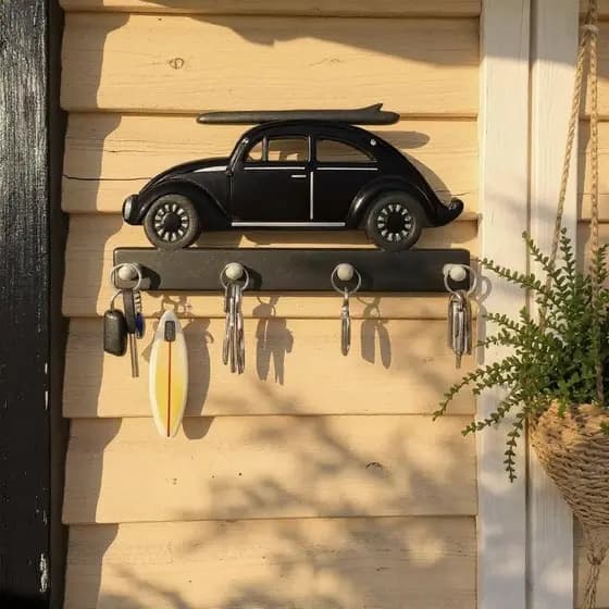 Porta Chaves com Recorte Decoração Fusca