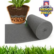 Manta para Drenagem Geotêxtil Bidim 50x50cm Uso em Vasos, Hortas, Jardins e Plantas Kit 1 a 10 Pcs