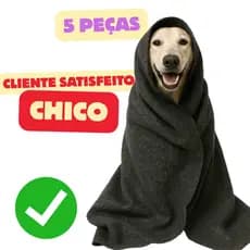 Cobertor para Pet 5 Peças Cachorro Gatos Caes 190 X 0,70 Grosso Resistente
