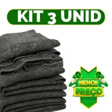 Kit 3 Peças Cobertor Manta Para Doação Grosso Simples Mudança Pet Casal Calorim