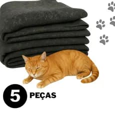 Cobertor Pet 5 Peças Gatos Caes Cachorro 190 X 0,70 Grosso