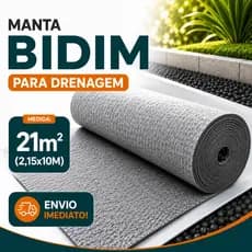 Manta Geotextil Bidim Para Drenagem 10M2 (2,30x4,40) Uso em Vasos, Floreiras e Jardins