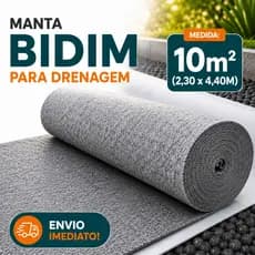 Manta Geotêxtil Bidim Original 10m² (2,30x4,40) – Ideal para Drenagem, Vasos e Jardinagem