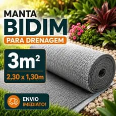 Manta Geotêxtil Bidim 2,30x1,30 – Ideal para Drenagem, Jardins e Obras (3 Metros)