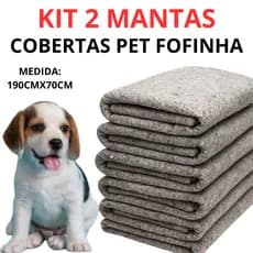Cobertor para Pet 2 Peças Cachorro Gatos Caes 190 X 0,70 Grosso Resistente