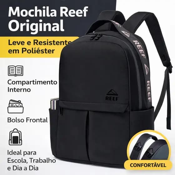 Mochila Feminina Reef Moderna Resistente Compartimento para Notebook Leve Estilosa Funcional