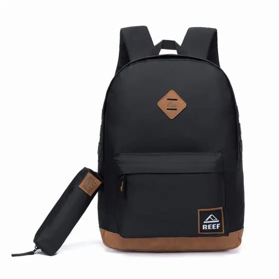 Mochila Masculina Reforçada + Estojo Reef Resistente Escolar Trabalho Faculdade