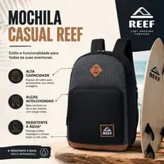 Mochila Masculina Reef Casual Espaçosa Reforçada Trabalho Resistente Faculdade