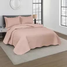 Colcha Queen 240x260 Rose Cobre Leito Macio e Durável