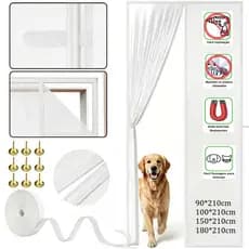 Tela Mosquiteiro Magnética para Porta 90x210cm  Brave Bull，fibra de vidro Alta qualidade, resistente a rasgões e ao fogo