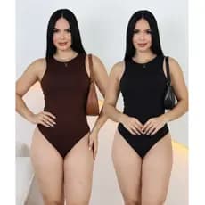 Kit 2 Body Feminino Forro Duplo Suplex - Premium Alta Elasticidade Forrado