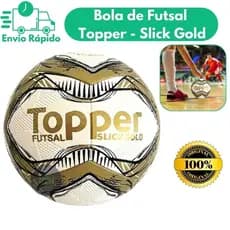 Bola Topper Original Slick Gold Futsal Profissional De Quadra Salão Praia Campo