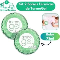 Kit 2 Bolsas Térmica TermoGel Baby Compressa Fria Quente Alivio Dor Para Criança Bebê Recém Nascido