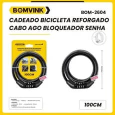 Cadeado com Senha Bicicleta 100cm 🚴‍♂️ Cabo de Aço Reforçado Antifurto Portão Moto BOM-2406