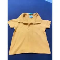 blusa amarela de gola Infantil masculino