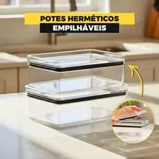 Porta Frios Pote Hermético 770ml Presunto Queijo Mantimentos Organizador de Geladeira Acrílico