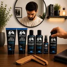 Kit  Barba 2 Shampoo + 2 Balms Condicionador Óleo Pente