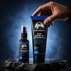 Kit Barba Balm + Óleo Barba Robusta Alinhamento de Barba Controla o Frizz