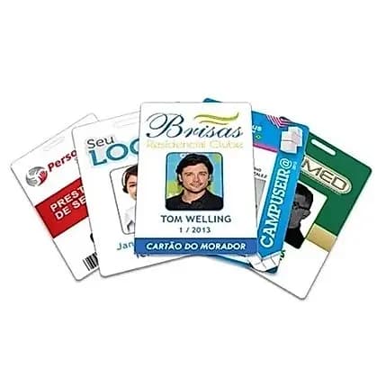 Cartões personalizados em PVC