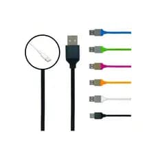 Cabo Turbo Emborrachado Para Celular V8 Tipo-C IPhone Resistente Colorido