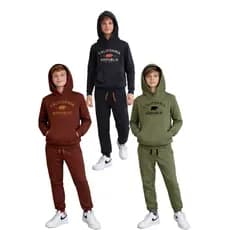 Conjunto Juvenil Moletom Frio com Capuz Inverno Conforto Estilo para Meninos Quentinho