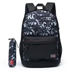 Kit Mochila Estojo Escolar Ecko Espaçosa Resistente