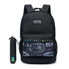 Kit Mochila Estojo Ecko Escolar Grande Resistente Faculdade