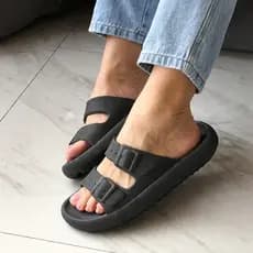 Chinelo Feminino Sandália Slide Confortável Briken Feminina Fivela