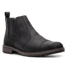 Botina Chelsea Masculina de Couro Legítimo Rústica Bota Macia Cowboy Sertanejo