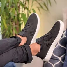 Tênis Masculino Calce Facil Knit Unissex Leve Confortável Antiderrapante Para Dia a Dia e Caminhada