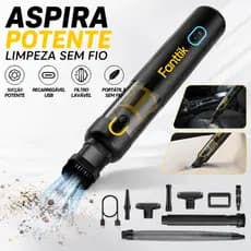 Aspirador de Pó Portátil 12000Pa 30W Sem Fio USB Recarregável Alta Sucção Carro Casa