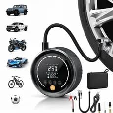Compressor de Ar Portátil 12V 8000mAh Wireless Inflador Digital Pneus Carro Moto Bike Bolsa EVA
