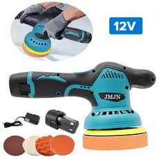 Politriz Lixadeira Orbital Sem Fio 5000 RPM 1 ou 2 Baterias Kit Completo Polidor Automotivo Profissional