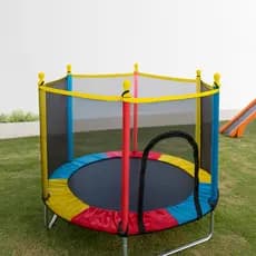 Pula Pula Cama Elástica Infantil Trampolim Playground Desmontável Eloria 1,40 altura X 1,20 largura