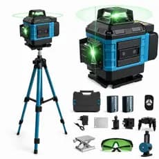POWERX Nível a Laser 4D Verde 16 Linhas 360° com Tripé Autonivelante IP54