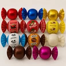 Embalagem para trufa 15x16cm kit 100un Estampa Sabores e Coloridas Confeitaria Chocolate Bombom