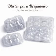 Blister para 4 ou 6 Brigadeiros 15 a 20g | 10 Unidades | Embalagem Plástica Transparente - Escolha nas variações
