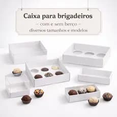 Embalagem Premium para Brigadeiro com Tampa Transparente 1–12 Doces | Com ou Sem Berço | Luxo Confeitaria Variedade
