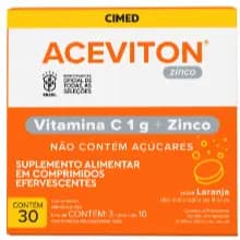 Aceviton Vitamina Cimed C 1g 30 Cpr Efervescentes